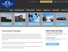 Tablet Screenshot of fairchildfreight.com